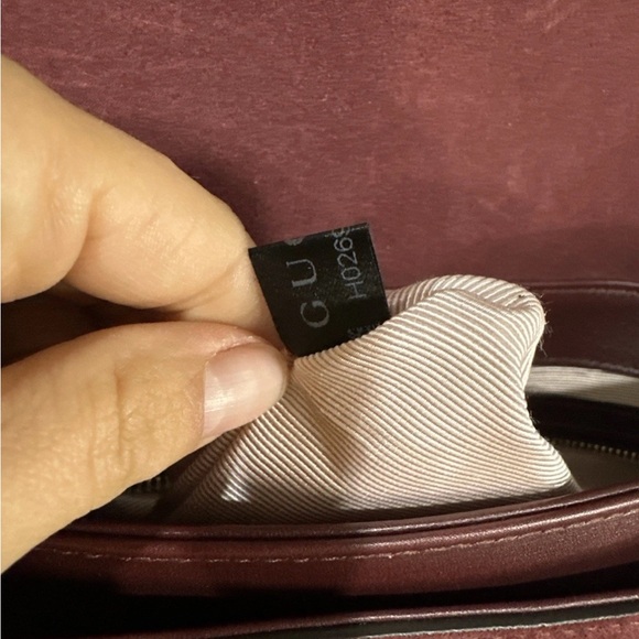 Gucci GG Marmont Burgundy Suede Shoulder Bag Authentic Italy 550126 - Picture 10 of 16